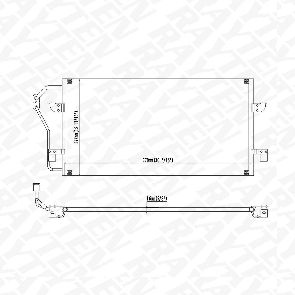 A/C Condenser For 1997-2005 Buick Park Avenue Aluminum Core 52484260 GM3030112 Foto 3 de 3