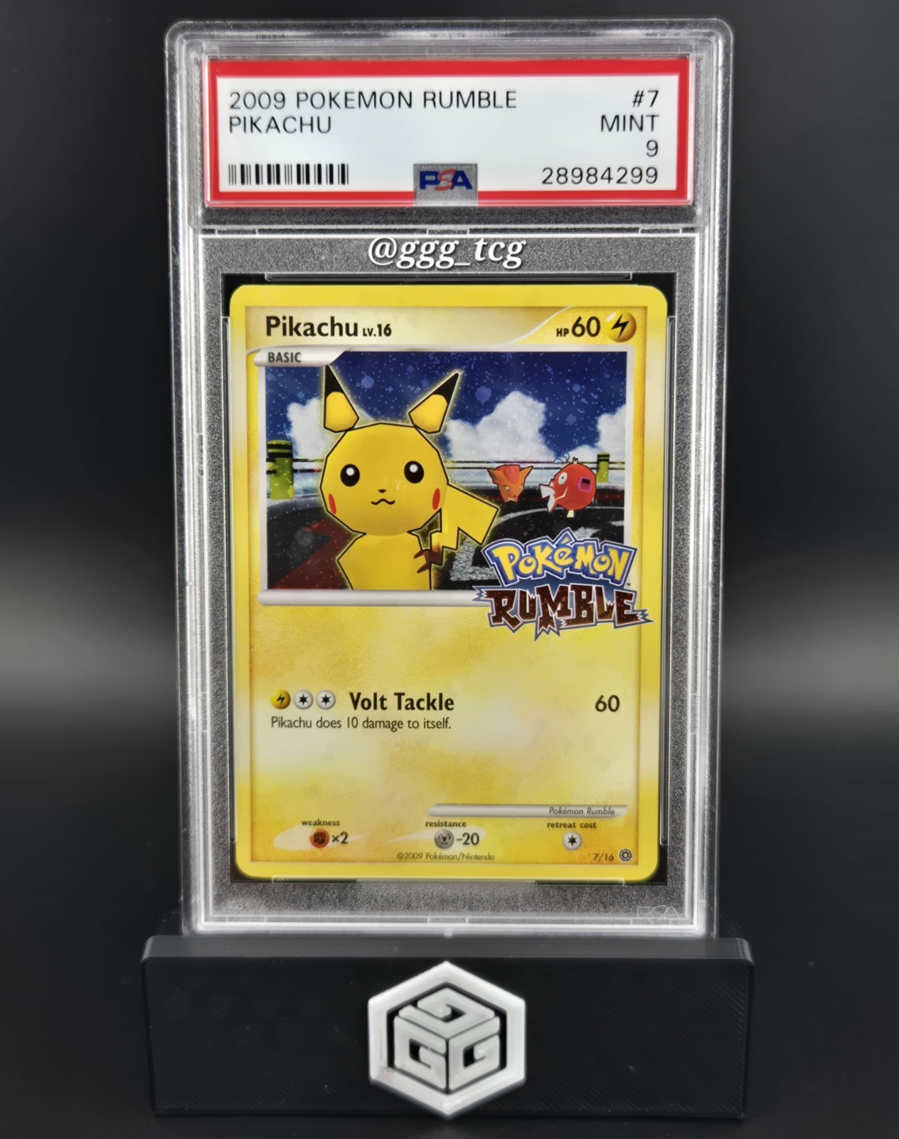 2009 Pokemon Rumble Pikachu Holo #7 PSA 9