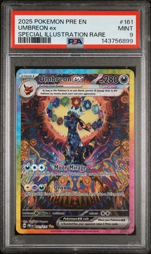 2025 POKEMON PRISMATIC EVOLUTIONS SPECIAL ILLUSTRATION RARE UMBREON EX PSA 9