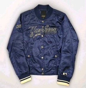 New York Yankees MLB Womens Button Up Jacket Baseball VGC