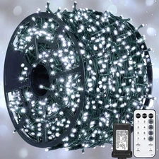 328 FT 1000 LED Christmas String Lights with Remote & Timer, 8 Lighting Modes Tw