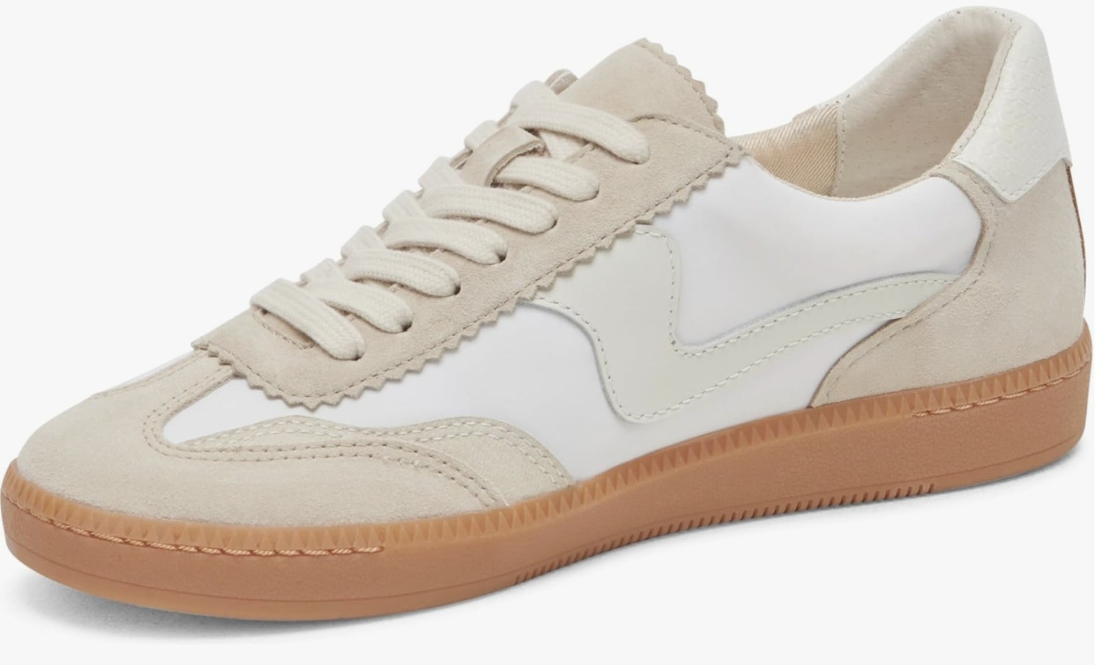 Dolce Vita Women's Notice Sneaker, size 10 white tan gum sole fashion