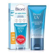 Biore UV Aqua Rich Daily Hydrating Facial Moisturizer with SPF 50  Oil Free Sun