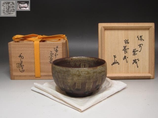 Toyo Kaneshige Bizen Yoro Tea Bowl Korumon Used 13th Gen Sokuchusai