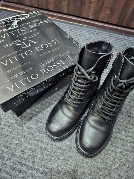 Women Vito Rossi Boots Black Leather 37