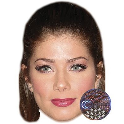 Nikki Sanderson Celebrity Mask, Flat Card Face, Fancy Dress Mask