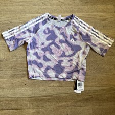 Adidas Women  s Aeroready Carrera Running Crop T Dash Grey/Silver Size Small