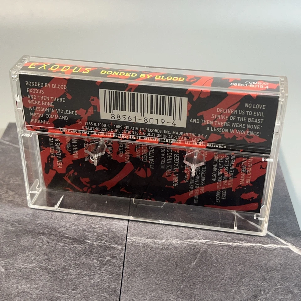 Cassettes EXODUS Bonded By Blood, 1989, Reissue, Alternative Artwork, Bonus Song - Image 3 of 4