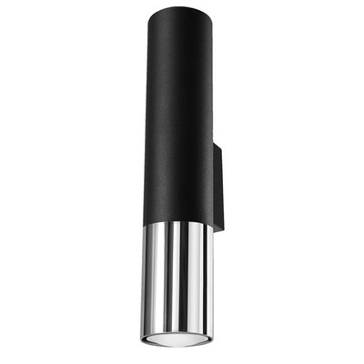 Wandleuchte GU10 LED Modern LOOPEZ Schwarz CHROM Sollux Lighting SCHLAFZIMMER
