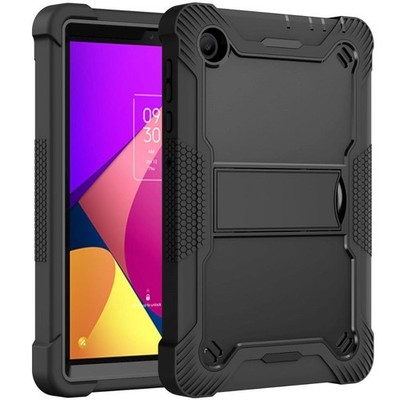 For T-Mobile Revvl Tab 2 Shockproof Heavy Duty Armor Rubber Stand Case Cover