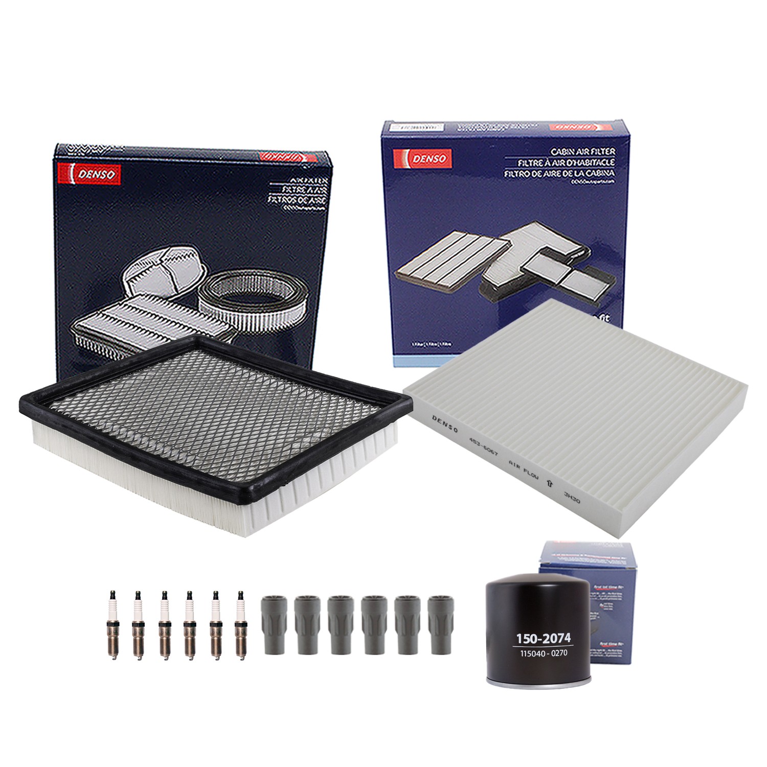 Denso Tune Up Kit 6 Spark Plug  Boots Kit for Dodge Avenger Chrysler Sebring V6