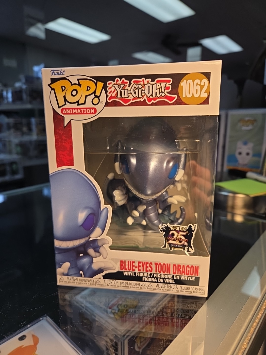 Funko Pop! Vinyl: Yu-Gi-Oh! Blue-Eyes Toon Dragon (Metallic) #1062 W/ Protector 
