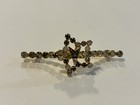 Vintage Order of the Eastern Star OES Rhinestone Bar Brooch Gold Tone Pin — photo 2
