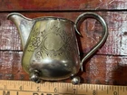 19th century Czarist Russian silver cream jug pitcher engraved c.1880