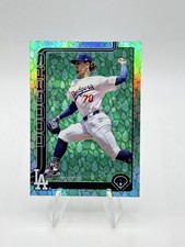 2025 Topps Justin Wrobleski Rookie #204 Green Holiday Eggs Variation LA Dodgers