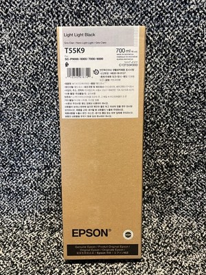 Genuine Epson Light Light Black Ink Cartridge T55K9 Date: May 2027