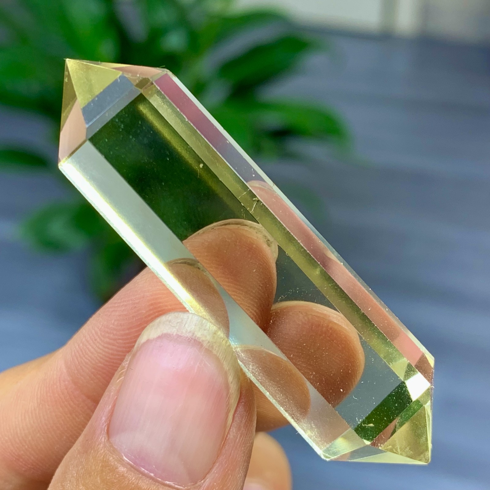 16G Natural Citrine Quartz Obelisk Double Point Wand for Reiki Healing