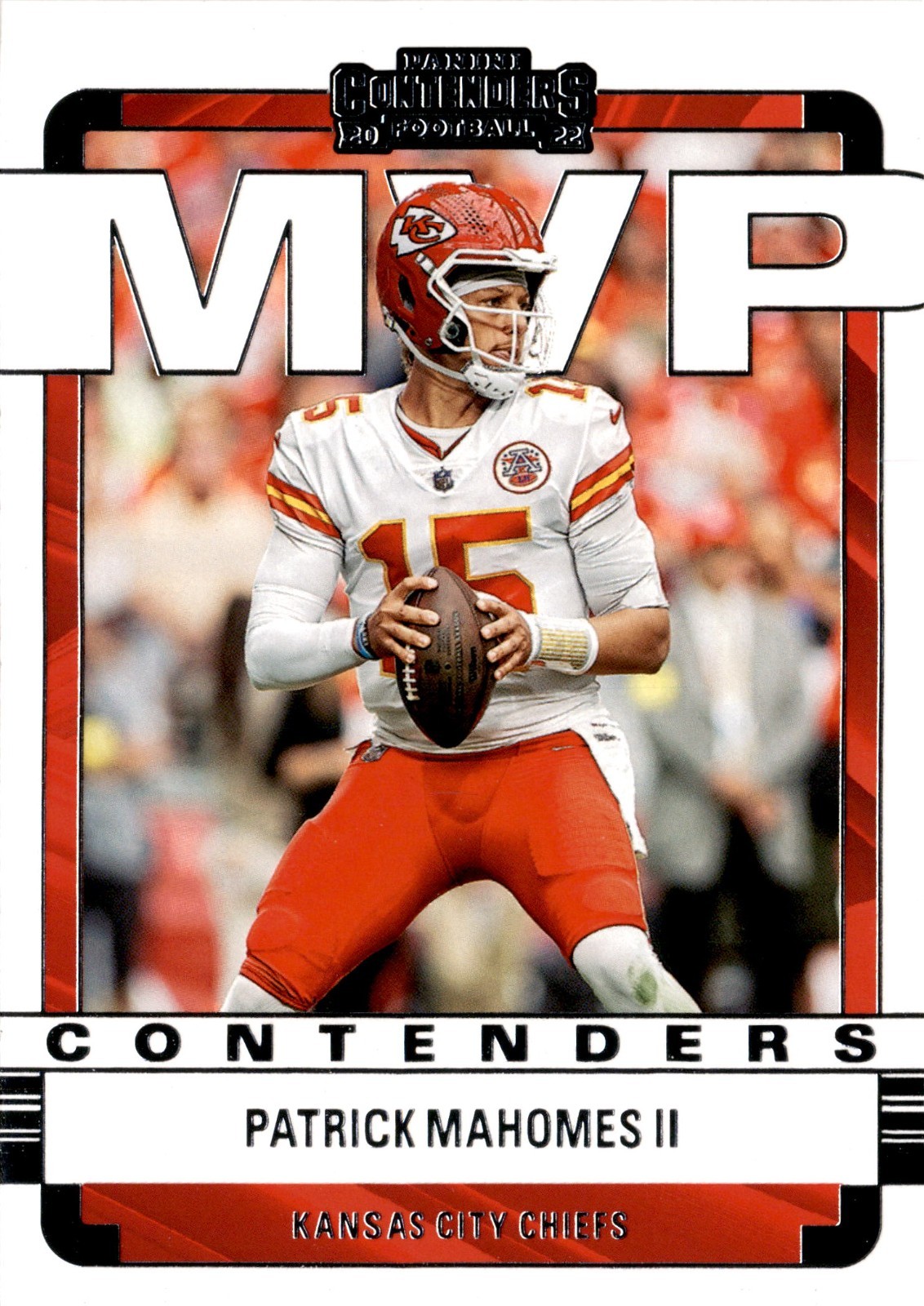 Patrick Mahomes II #MVP-PMA Football Cards 2022 Panini Contenders MVP trading card — raw and PSA graded price guide