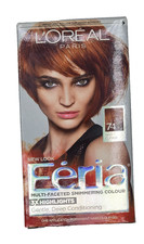 LOreal Paris Feria Multi-Faceted Shimmering Permanent Hair Color, 74 Deep Copper