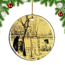Van Gogh Parsonage Garden In The Snow Wi Christmas ornament city travel souvenir