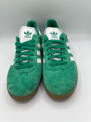 Adidas Gazelle Green White Gum Sole Suede Retro Sneakers Men 10