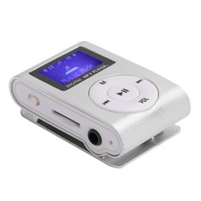 Silver Mini MP3 Music Player Sports BackClip LCD Screen Support Memory Card NY