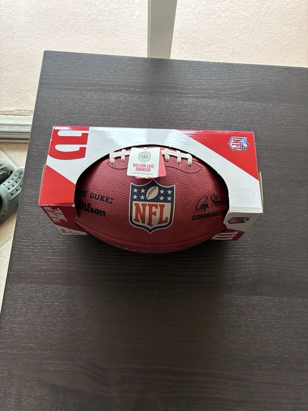 Michael Strahan Signed Wilson The Duke NFL Football New Orleans Saints