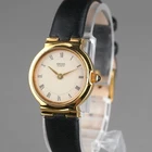 SEIKO Vintage 4N00-F160 Women's Watch Gold 23mm New Battery New Leather Band