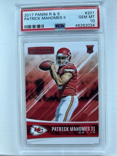 2017 Panini Rookie and Stars PATRICK MAHOMES II Rookie Card RC #201 PSA 10