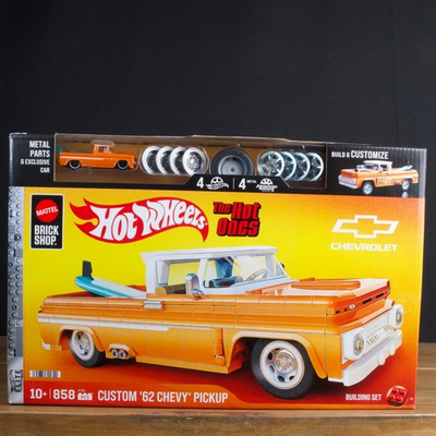 #ad Mattel Brick Shop Hot Wheels Custom ’62 Chevy Pickup Building Set ✅ Trusted $84.99
