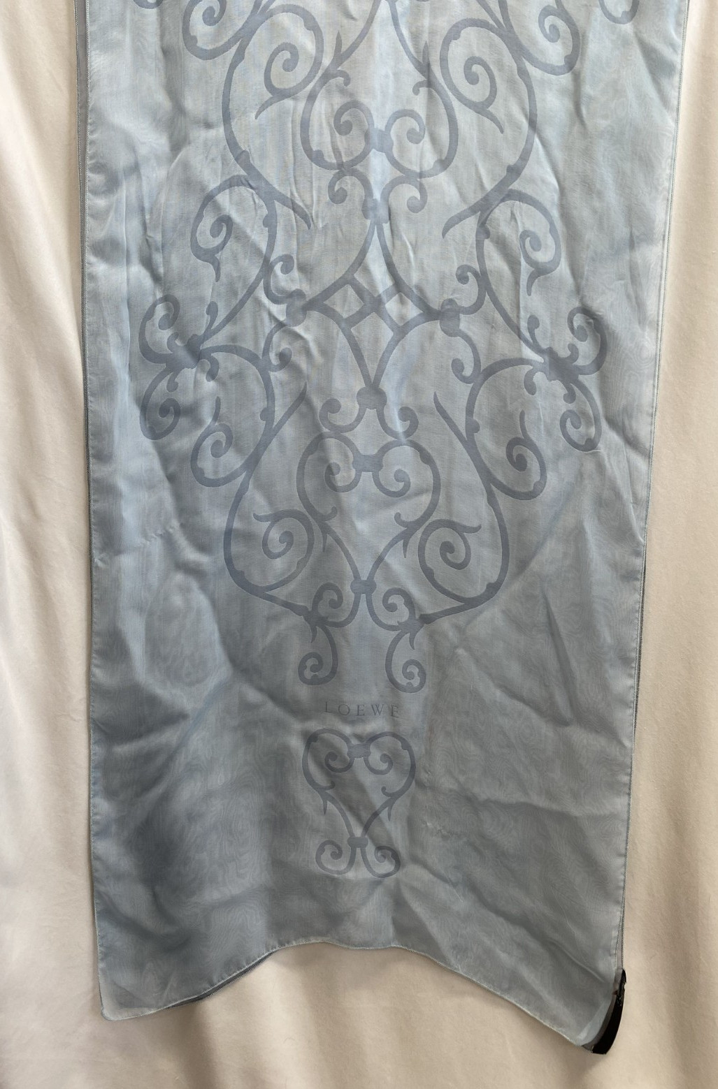 Loewe Rectangular Blue Pattern Silk Scarf [NR] - image 3