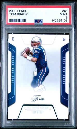 2003 FLAIR #61 TOM BRADY PSA 9