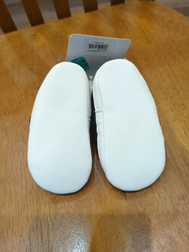 Stepping Stones Zapatos 9/12 Meses Negro Hebilla Decoración Nuevo Con Etiquetas Foto 4 de 4