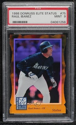 1998 Donruss Elite Status 61/100 Raul Ibanez #75 0e8