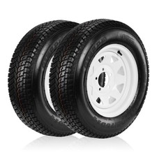 2 St20575d14 Trailer Tire And Wheel W14 Rims 5 Lug On 4.5 Load Range C 2 St20575d14 Trailer Tire And Wheel W14 Rims 5 Lug On 4.5 Load Range C