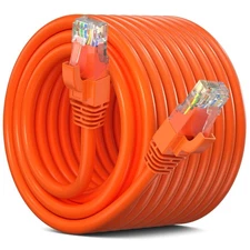 Maximm 100ft Outdoor Ethernet Cable CAT6 Waterproof LAN Network High-Speed UV...