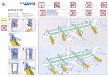 Safety Card / Air France/ Airbus A321 / 1999 [005565 1/99]