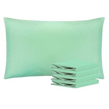 Queen Pillowcase Set - 4 Pack Brushed Microfiber Queen 20" x 30" Sea Green