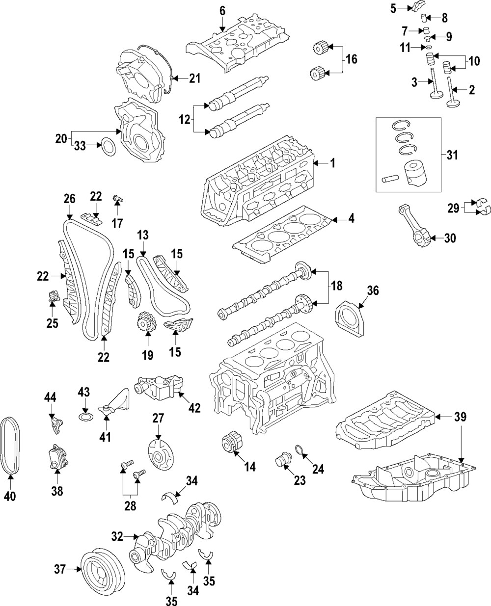 Solenoide VVT de motor para Audi A3 A3 Quattro A4 2021-2024 (N/P 06N-109-259-C)