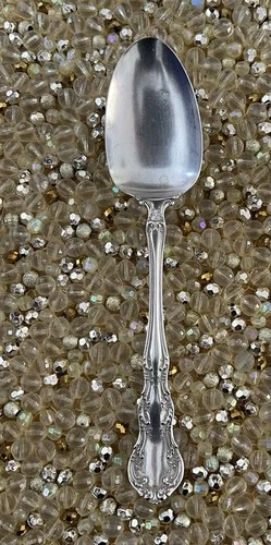 Antique Robert Wallace Irving Sterling Silver 8.5” Serving Spoon Patent 1899