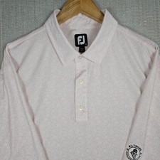 FOOTJOY x BILTMORE CC Mens Sz 2XL Pink Hawaiian Floral Print Polo Shirt Golf