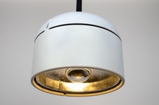 Vintage Pendelleuchte von Arnold Berges für Staff, 1970er, Space Age, weiß