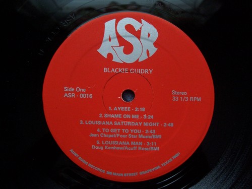 Blackie Guidry...Blackie...Aunt Susie Records Cajun Texas LP 1970's - Picture 2 of 3