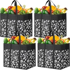 Reusable Grocery Bags Foldable Tote Bags bulk with Reinforced Handles Shoppin...