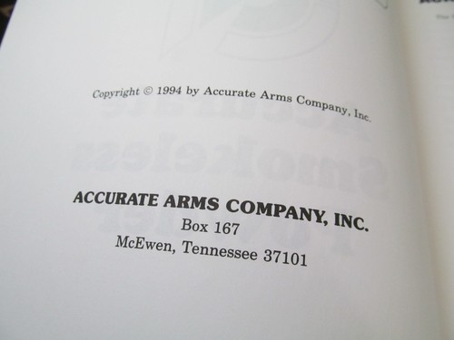 Accurate Smokeless Powder Loading Guide Number One - 1994 - Picture 4 of 4