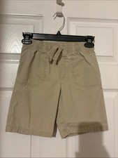 Boys Size 7 Tan Drawstring Elastic-Waist Shorts