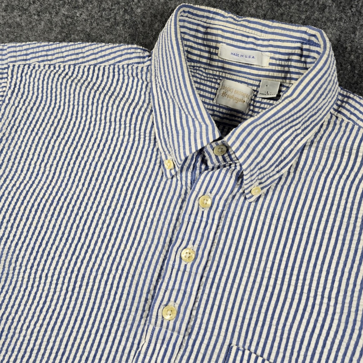 70s Brooks brothers ニットポロ Vintage 70s Brooks Brothers Brooksgate Shirt Mens Large Blue
