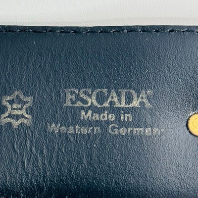 Vintage Escada Orange Leather & Gold Belt Made in Germany  display picture 3