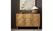 Habitat Afram Sideboard Natural Oak Effect 2 Door 3 Drawer Storage Cabinet UK TV