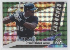 2021 Panini Mosaic Launched Green Mosaic Prizm Frank Thomas #L6 HOF 02v3
